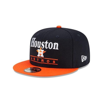 Blue Houston Astros Hat - New Era MLB Two Tone Retro 9FIFTY Snapback Caps USA5078294